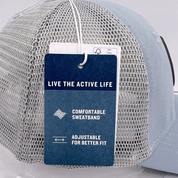 TOMMY BAHAMA CAP/HAT, 3D MARLON FISH LOGO IN RUBBER,TAUP-GREY HAT WITH GREY MESH - Picture 13 of 13